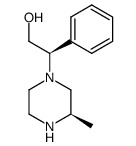 (βR,3R)-3-甲基-β-苯基-1-哌嗪乙醇 结构式