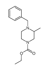 4-苄基-3-甲基哌嗪-1-羧酸乙酯 结构式