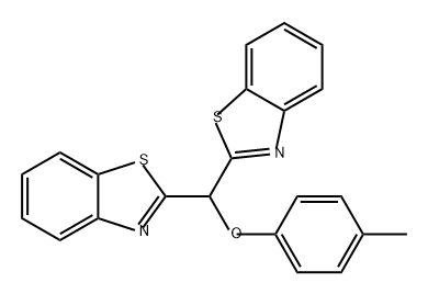 Benzothiazole, 2,2'-[(4-methylphenoxy)methylene]bis- 结构式