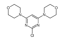 Morpholine, 4,4'-(2-chloro-4,6-pyrimidinediyl)bis- 结构式