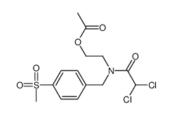 化合物 Acetamide, 2,2-dichloro-N-(2-hydroxyethyl)-N-(p-(methylsulfonyl)benzyl)-, acetate (ester) 结构式