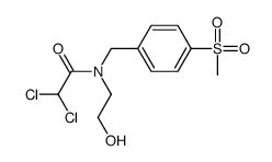 2,2-二氯-N-(2-羟乙基)-N-[(4-甲磺酰基苯基)甲基]乙酰胺 结构式