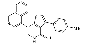 3-(4-氨基苯基)-7-(4-异喹啉基)噻吩并[3,2-c]吡啶-4-胺 结构式