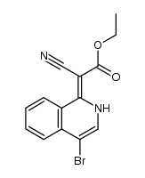 2-(4-溴-1(2H)-异喹啉亚基)-2-氰基乙酸乙酯 结构式