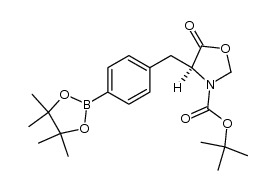 (4S)-5-氧代-4-[[4-(4,4,5,5-四甲基-1,3,2-二氧杂硼戊环-2-基)苯基]甲基]-3-恶唑烷羧酸叔丁酯 结构式