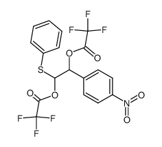 三氟乙酸-1-(4-硝基苯基)-2-(苯硫基)-1,2-乙二醇二酯,(R*,R*)- 结构式