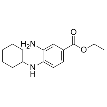 3-氨基-4-环己基氨基苯甲酸乙酯 结构式