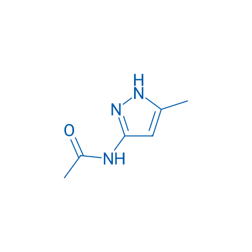 N-(5-甲基-1H-吡唑-3-基)-乙酰胺 结构式