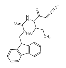 [(1S)-1-(重氮乙酰基)-2-甲基丁基]氨基甲酸芴甲酯 结构式
