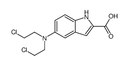 5-[双(2-氯乙基)氨基]-1H-吲哚-2-羧酸 结构式