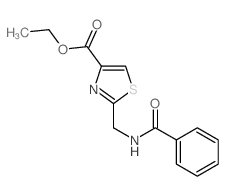 4-Thiazolecarboxylicacid, 2-[(benzoylamino)methyl]-, ethyl ester 结构式