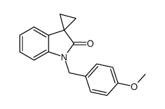 Spiro[cyclopropane-1,3'-[3H]indol]-2'(1'H)-one, 1'-[(4-methoxyphenyl)methyl]- 结构式