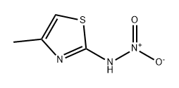 4-甲基-N-硝基-2-噻唑胺 结构式