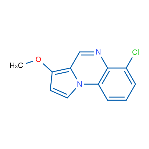 6-氯-3-甲氧基吡咯并[1,2-a]喹喔啉 结构式