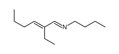 1-Butanamine, N-(2-ethyl-2-hexen-1-ylidene)- 结构式