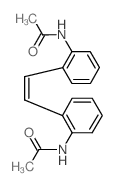 N-[2-[(E)-2-(2-乙酰氨基苯基)乙烯基]苯基]乙酰胺 结构式