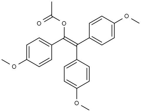 α-[双(4-甲氧基苯基)亚甲基]-4-甲氧基苯甲醇 1-乙酸酯 结构式