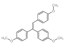 4,4',4''-(1-乙烯基-2-亚基)三苯甲醚 结构式