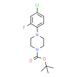 1-BOC-4-(2-氟-4-氯苯基)哌嗪 结构式