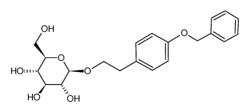 2-(4-苄氧基苯基)乙基 β-D-吡喃葡萄糖苷 结构式
