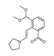 Pyrrolidine, 1-[2-[2-(dimethoxymethyl)-6-nitrophenyl]ethenyl]- 结构式