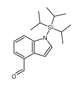 1H-Indole-4-carboxaldehyde, 1-[tris(1-methylethyl)silyl]- 结构式