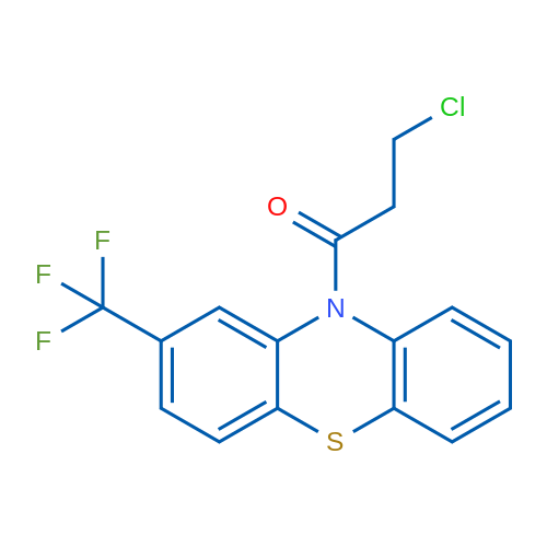3-氯-1-(2-(三氟甲基)-10H-吩噻嗪-10-基)丙烷-1-酮 结构式