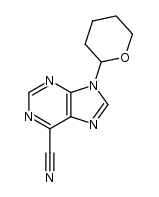 9-(四氢-2H-吡喃-2-基)-9H-嘌呤-6-甲腈 结构式