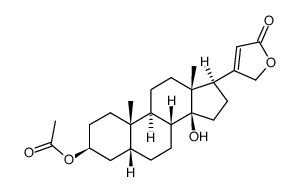 洋地黄毒苷元3-乙酸酯 结构式