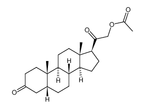 (5β)-21-(Acetoxy)pregnane-3,20-dione 结构式