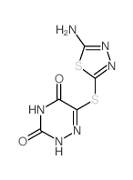6-[(5-氨基-1,3,4-噻二唑-2-基)硫代]-1,2,4-三嗪-3,5(2H,4H)-二酮 结构式