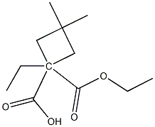 3,3-二甲基环丁烷-1,1-二甲酸二乙酯 结构式