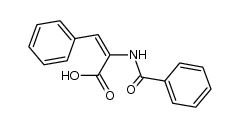 (E)-2-苯甲酰氨基-3-苯基丙烯酸 结构式