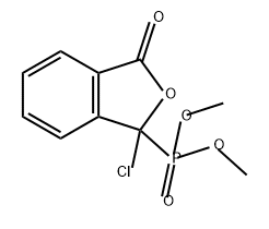 Phosphonic acid, P-(1-chloro-1,3-dihydro-3-oxo-1-isobenzofuranyl)-, dimethyl ester 结构式