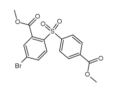 5-溴-2-[[4-(甲氧基羰基)苯基]磺酰基]苯甲酸甲酯 结构式