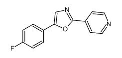 Pyridine, 4-[5-(4-fluorophenyl)-2-oxazolyl]- 结构式