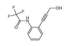 2,2,2-三氟-N-[2-(3-羟基-1-丙炔-1-基)苯基]乙酰胺 结构式