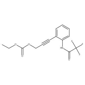 Carbonic acid, ethyl 3-[2-[(2,2,2-trifluoroacetyl)amino]phenyl]-2-propyn-1-yl ester 结构式