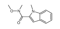 N-甲氧基-N,1-二甲基-1H-吲哚-2-甲酰胺 结构式