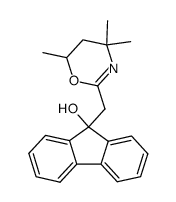 9H-Fluoren-9-ol, 9-[(5,6-dihydro-4,4,6-trimethyl-4H-1,3-oxazin-2-yl)methyl]- 结构式