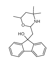 9H-Fluoren-9-ol, 9-[(tetrahydro-4,4,6-trimethyl-2H-1,3-oxazin-2-yl)methyl]- 结构式