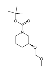 1-Piperidinecarboxylic acid, 3-(methoxymethoxy)-, 1,1-dimethylethyl ester, (3S)- 结构式