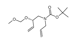 Carbamic acid, N-[(2S)-2-(methoxymethoxy)-3-buten-1-yl]-N-2-propen-1-yl-, 1,1-dimethylethyl ester 结构式