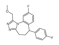 9-氟-6-(4-氟苯基)-5,6-二氢-1-(甲氧基甲基)-4H-[1,2,4]三唑并[4,3-a][1]苯并氮杂卓 结构式