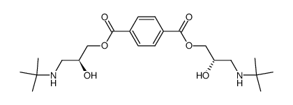 1,4-Benzenedicarboxylic acid, 1,4-bis[(2S)-3-[(1,1-dimethylethyl)amino]-2-hydroxypropyl] ester 结构式