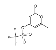 Methanesulfonic acid, 1,1,1-trifluoro-, 6-methyl-2-oxo-2H-pyran-4-yl ester 结构式