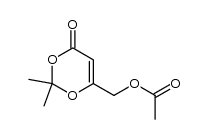 6-乙酰氧甲基-2,2-二甲基-1,3-二氧杂环己二烯-4-酮 结构式
