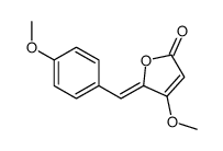 (Z)-4-甲氧基-5-[(4-甲氧基苯基)亚甲基]-2(5H)-呋喃酮 结构式