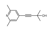 3-Butyn-2-ol, 4-(2,6-dimethyl-4-pyridinyl)-2-methyl- 结构式