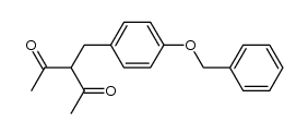 3-[[4-(苄氧基)苯基]甲基]-2,4-戊二酮 结构式